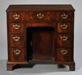 George II Mahogany Veneer Kneehole Desk