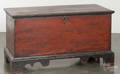 Diminutive painted pine blanket chest 19th c