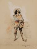 Enrique Serra y Auque Spanish 18591918 Sketch of a Cavalier