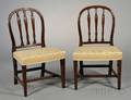 Two George III Mahogany Side Chairs