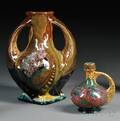 Two Rozenburg den Haag Gouda Pottery High Glaze Vases