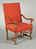 Georgianstyle Mahogany Library Chair