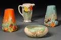 Four Clarice Cliff Bizarre Ware Items