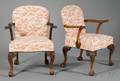 Pair of Georgianstyle Carved Armchairs