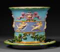 Minton Majolica Jardiniere and Underplate
