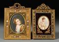 Two Framed Oval Portrait Miniatures