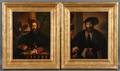 Italian School 17th Century Style Pair of Portraits of Gentlemen