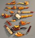 Fourteen Assorted Pipes and Cheroot Holders