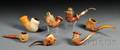 Seven Meerschaum Carved Pipes