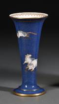 Wedgwood Powder Blue Bone China Vase with Mice