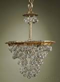 Ormolu Metal and Glass Chandelier
