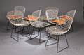 Eight Harry Bertoia Wire Chairs