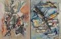 Roger Lersy French 19202004 Two Abstract Compositions
