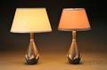 Two MidCentury Modern Pottery Table Lamps