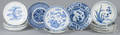 Japanese blue and white export porcelain plates