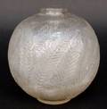 Rene Lalique Palmes Art Glass Vase