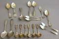Eighteen Coin Silver Spoons and a Fork