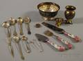 Fifteen Small Silver and Silverplated Items