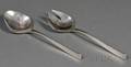 Pair of International Modernist Sterling Silver Salad Servers