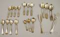 Small Group of Coin and Sterling Silver and Silverplated Spoons