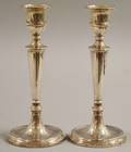 Pair of Contemporary Weighted English Silver Candlesticks