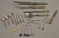 Small Group of Assorted Sterling Silver and Silverplated Flatware Items