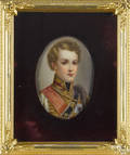 German painted porcelain plaque of Napoleon II late 19th c