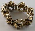 Raffaele De Rosa Gilt Sterling Silver Enamel and Rhinestone Bracelet