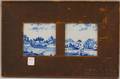Two Delft Cobaltdecorated Pottery Tiles