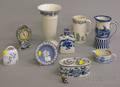 Nine Pieces of Blue and White Decorated Ceramics
