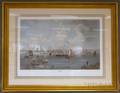 Three Large Framed Thomas M Hoyne Sailing Prints and a Framed Handcolored Print Boston