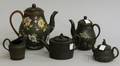 Five Wedgwood Black Basalt Items