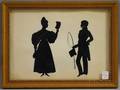 Framed Silhouettes of a Lady and Gentleman