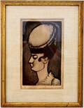 Rouault Woman with Cap in Profile Etching