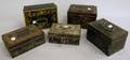 Five Paintdecorated Tin Boxes
