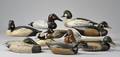 Ten Carved and Painted Wooden Duck Decoys