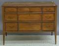 Edwardian Inlaid Mahogany Threedrawer Bureau Base
