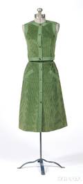 Vintage Courreges Green Corduroy Outfit