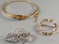 Three 14kt Gold Jewelry Items