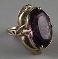 14kt White Gold and Amethyst Cocktail Ring