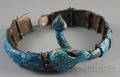 Margot de Taxco Sterling Silver and Enamel Articulated Snake Bracelet