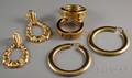 Three Pairs of 14kt Gold Earrings