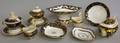 Eleven Pieces of Assorted English Gilt and Cobaltdecorated Porcelain Tableware