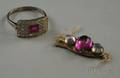 18kt White Gold Pink Sapphire and Diamond Ring