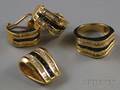 14kt Gold Sapphire and Diamond Suite