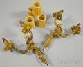 Pair of Brass Twolight Wall Sconces