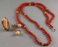 Three Coral Jewelry Items