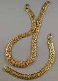 Italian Flexible Link 14kt Gold Necklace and Similar Bracelet