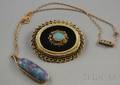 Two Lowkarat Gold and Opal Jewelry Items