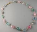 Pink and Pale Green Tourmaline Necklace